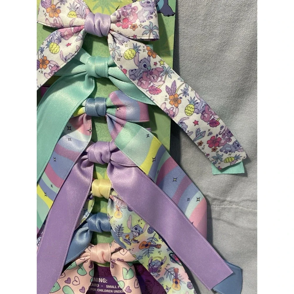 NEW Disney Stitch Blue Makeup Box Quilt-Like Mini Purse - Lip‎ Gloss - Hair Bows
